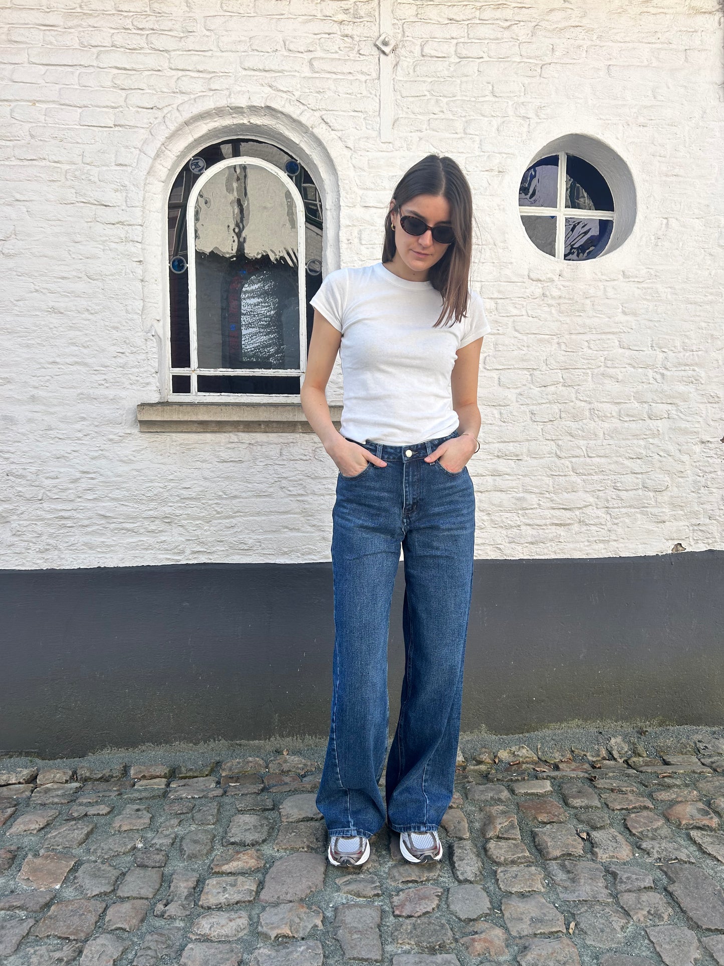 High waisted Jeans with side detail