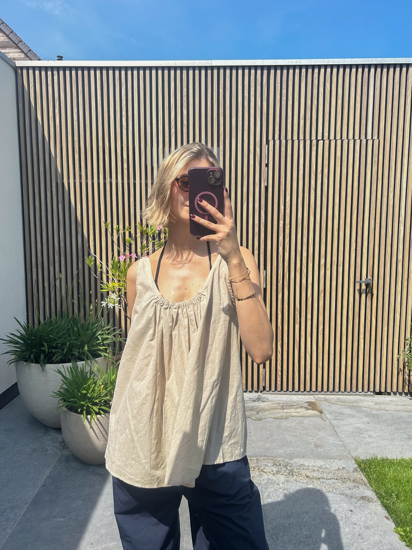 Oversized top with back detail