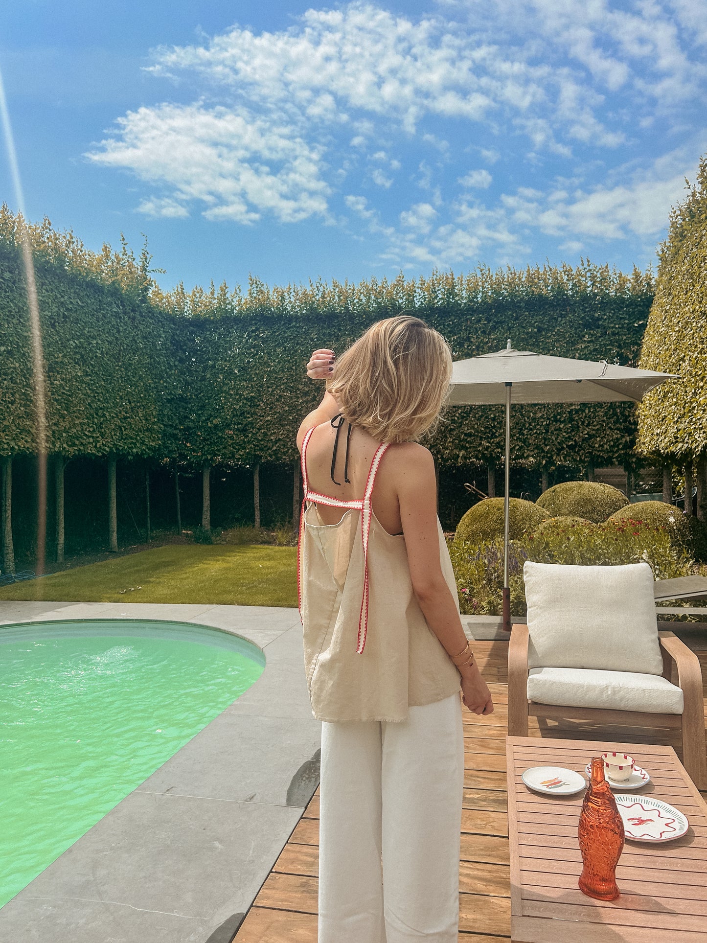 Oversized top with back detail