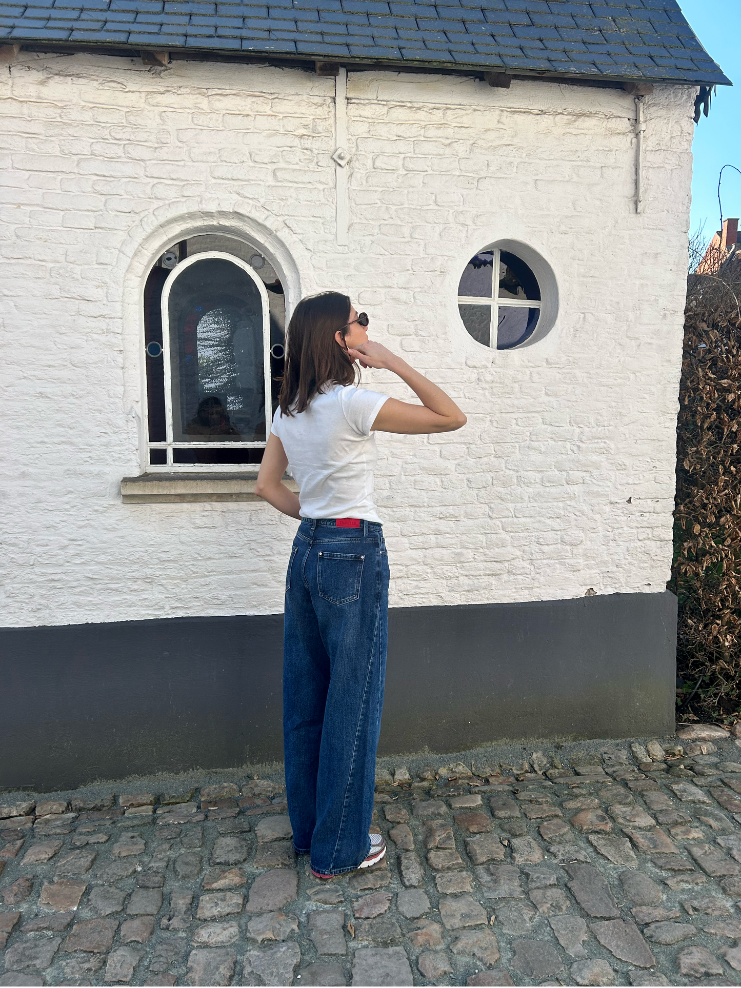 High waisted Jeans with side detail