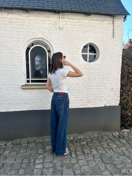 High waisted Jeans with side detail