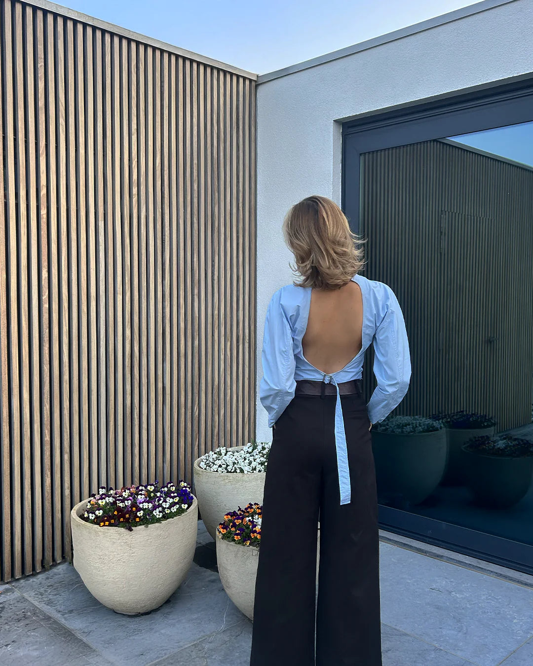 Brown pantalon pants