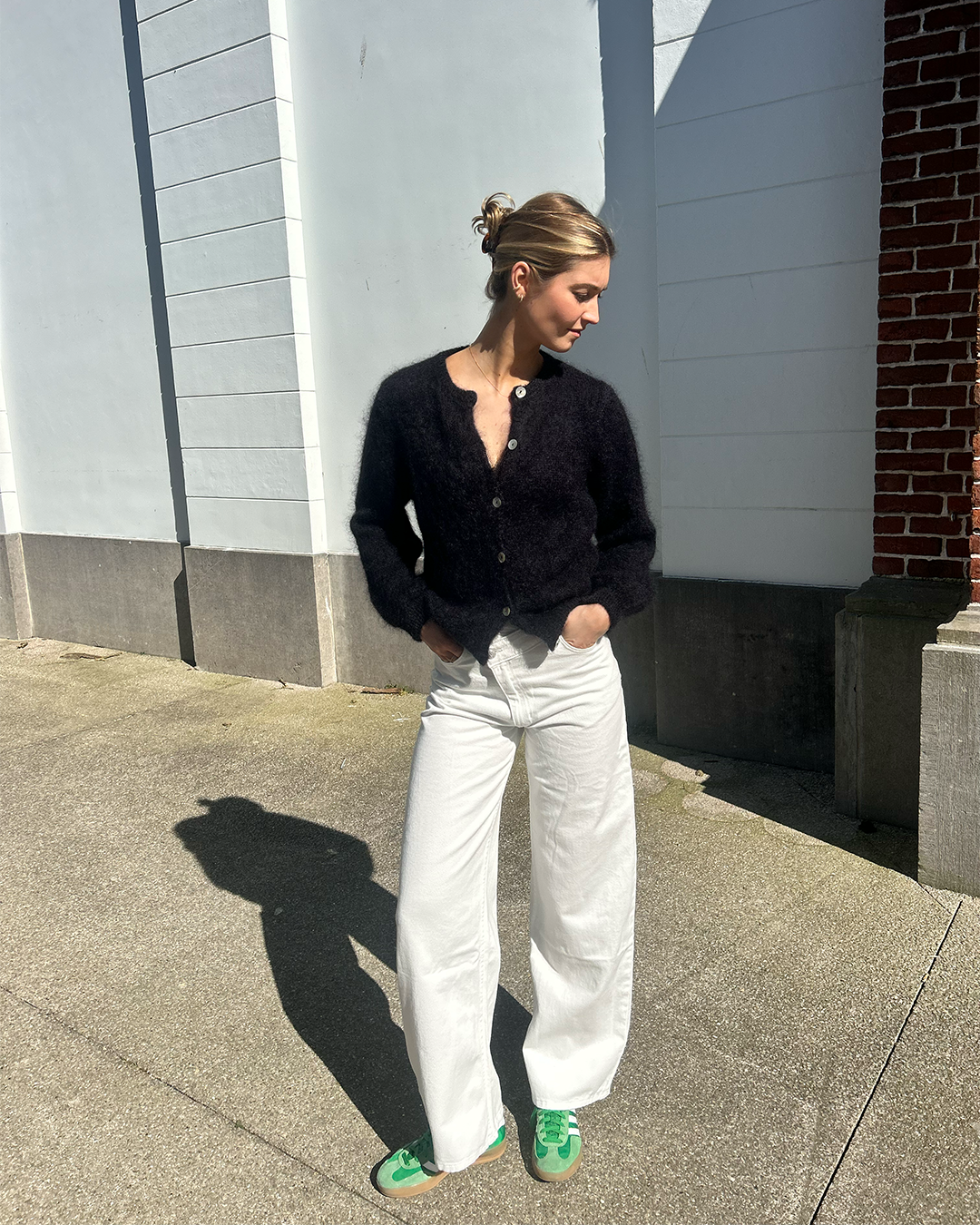 Black mohair cardigan