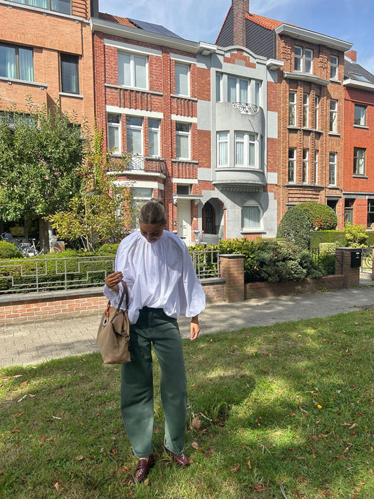 White Balloon Blouse